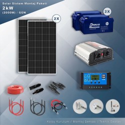 MATECH 2 kW Solar Paket Sistem (2000W/Gün)