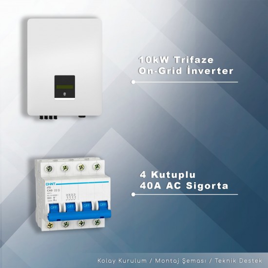 10kW Trifaze On-Grid Paket Sistem