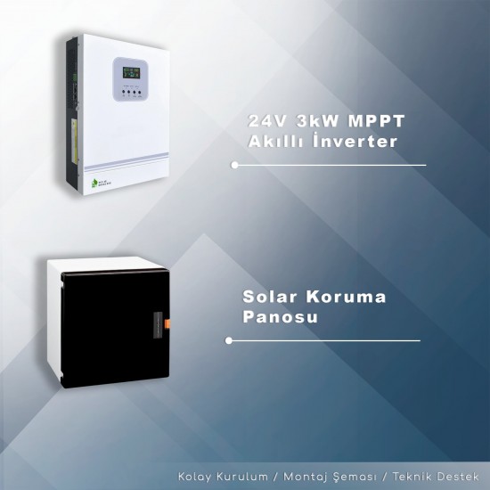 MATECH 6 kW Solar Paket Sistem (6000W/Gün) MATECH 6 kW Solar Paket Sistem (6000W/Gün)