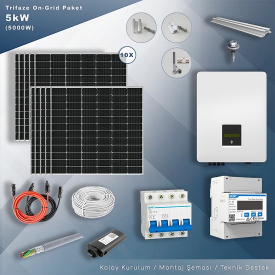5kW Trifaze On-Grid Paket Sistem