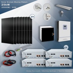 MATECH 25 kW Solar Paket Sistem (25000W/Gün)