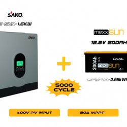 E-Sun 1.6KW Inverter + 12.8V 200Ah Lityum Akü Off-Grid Hibrit Paketi