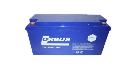 Jel akü 12V 150Ah Orbus Jel akü 12V 150Ah Orbus