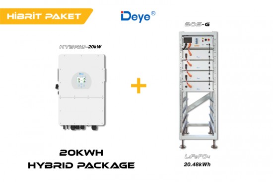 DEYE 20.48 kWh Hibrit Paketi (High Voltage) DEYE 20.48 kWh Hibrit Paketi (High Voltage)