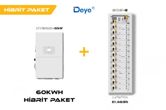 DEYE 60 kWh Hibrit Paketi (High Voltage) DEYE 60 kWh Hibrit Paketi (High Voltage)