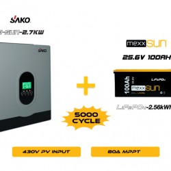 E-Sun 2.7KW Inverter + 25.6V 100Ah Lityum Akü Off-Grid Hibrit Paketi