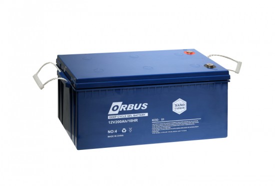 Jel akü 12V 200Ah Orbus Jel akü 12V 200Ah Orbus
