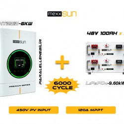 Mexx 6KW Inverter + 2x48V 100Ah Lityum Akü Off-Grid Hibrit Paketi