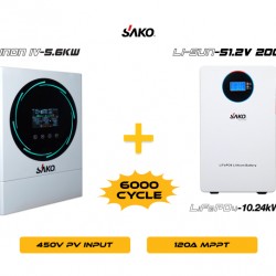 Sunon-IV 5.6KW Inverter + Li-sun 51.2V 200Ah Lityum Akü Off-Grid Hibrit Paketi