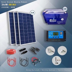 MATECH 3 kW MINI Solar Paket Sistem (3000W/Gün)