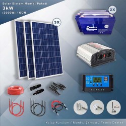 MATECH 3 kW Solar Paket Sistem (3000W/Gün)